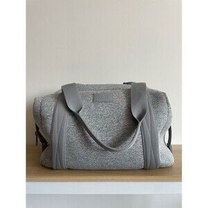 Dagne Dover Heather Gray Neoprene Landon Carryall Duffle Travel Gym Large